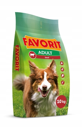 Сухий корм для собак Favorit з яловичиною, 10 кг