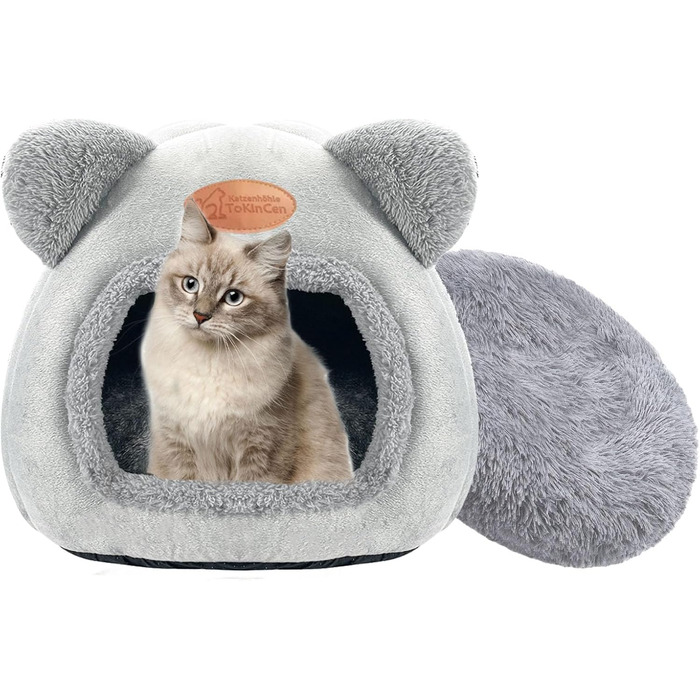 Кіт-будинок ТоКінЦен: миючий, для котів, кроликів, собак та інших дрібних тварин (сірий)