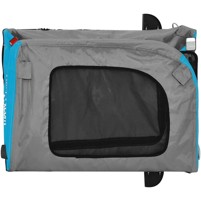 Фармінгери Gecheer для собак: чорний причіп з оксфордської тканини та металу. Вантажний причіп для велосипеда, транспортний причіп / 93859 (63 x 121 x 65 см, блакитний)