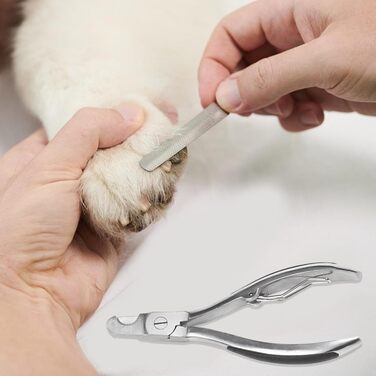 Набір для догляду за кігтями для собак та котів: кусачки та пилка, нержавіюча сталь