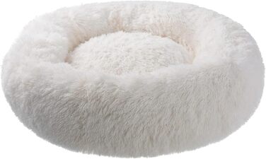 Кругле лежак для собак PETSTUFF, нековзке, пране, вибір кольору та розміру, бежевий, діаметр 100 см