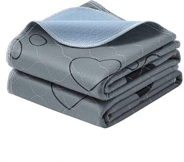 Підстилка для собак Feandrea, 2 шт., XXXL (183x183 см), сіра, витривала, з високою поглинаючою здатністю, нековзна, для дому