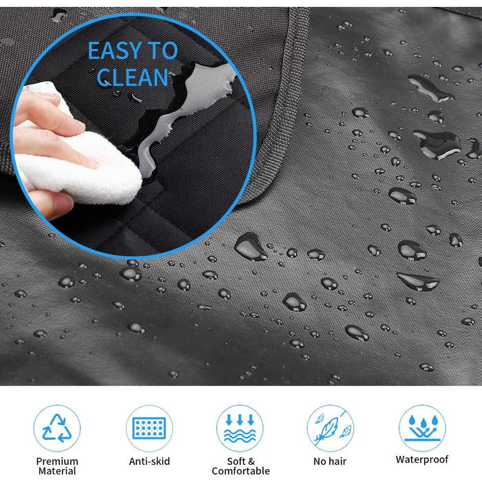 Захист для багажника автомобіля для собак, універсальний, водовідштовхувальний, 185x105x37 см, чорний