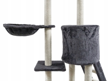 Високий кігтеточка-комплекс для котів Pet HOBBY, сірий, 5 рівнів, 140 см