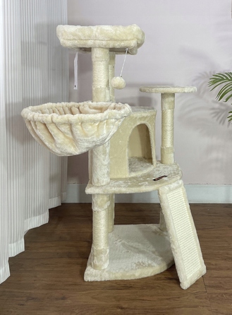 Комплекс для котів: дряпалка, будинок-будка та лежанка, 107 см