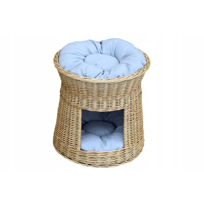 Будиночок для кота Wiklinowe Cuda, коричневий, круглий, 47 x 47 x 45 см
