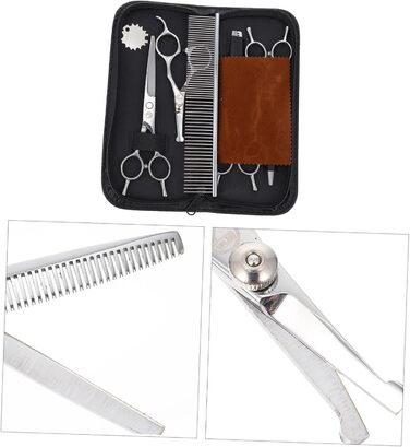 Набір для грумінгу собак BESPORTBLE: професійна ножиця та машинка для стрижки шерсті з нержавіючої сталі, безпечні закруглені кінчики для обличчя, вух та тіла