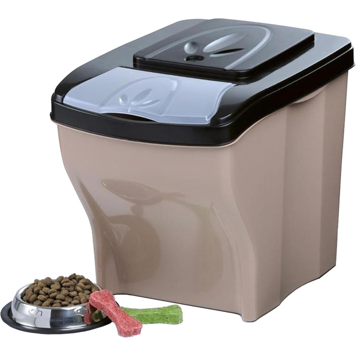 Контейнер для сухого корму Sicignano для собак та котів, 20 л, 10 кг, з кришкою, гігієнічний, компактний, стекується