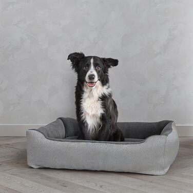 Італійська постільна білизна для собак та котів Hundehütte Love, сіра, 84 x 66 x 19 см, для всіх сезонів