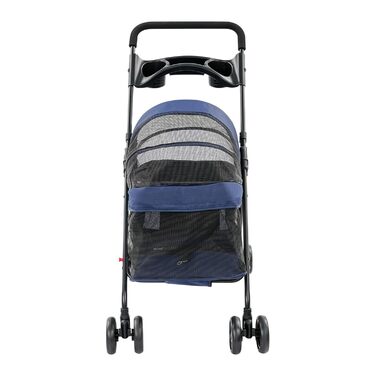 Складаний візок для собак, вантажопідйомність 18 кг, бугі для маленьких собак, візок для котів (Морська синя)