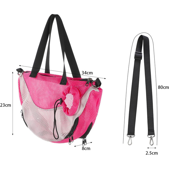 Транспортна сумка для кота/цуценя: переноска для тварин, сумка на плечі, для собак та котів, сітка, для подорожей, складна, зелена/рожева