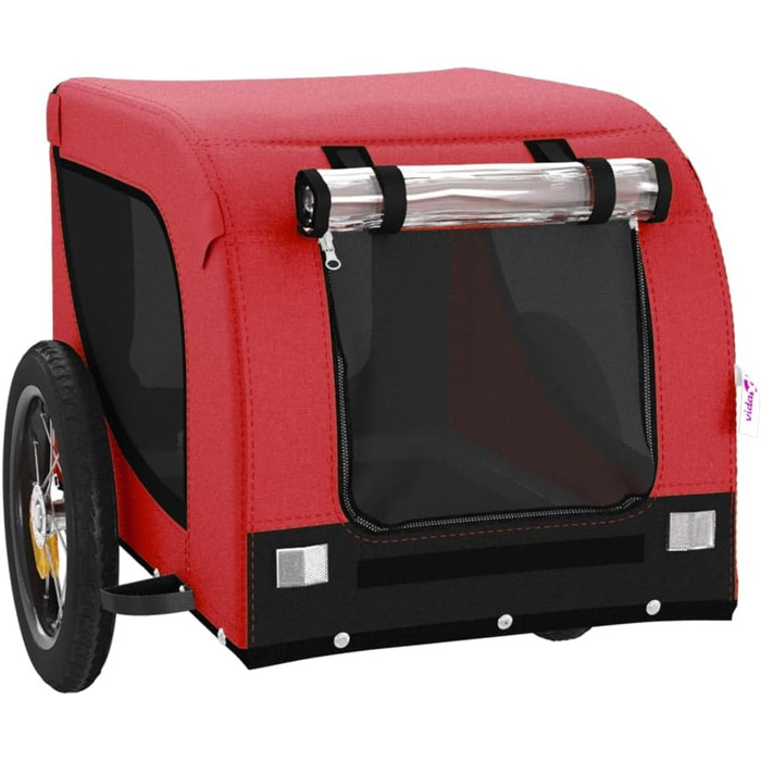 Причіп для велосипеда ARKEM для собак, червоно-чорний, з тканини Oxford та металу