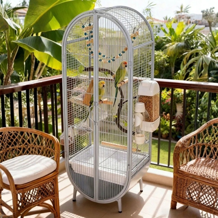 Клітка NUXIE 38 x 27 x 100 см, сіра