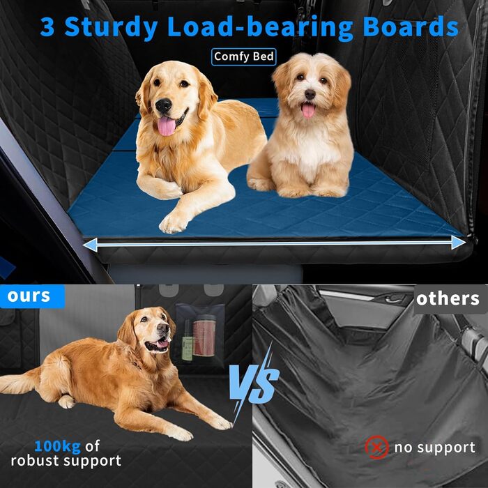 Накидка на сидіння автомобіля для собак BingoPaw, універсальна, водовідштовхувальна, антикіготок, з кріпленням для безпеки