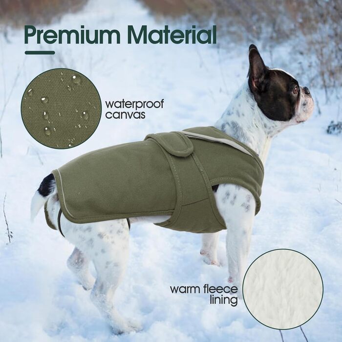 Зимовий теплий одяг для собак Kuoser: водонепроникний та вітронепроникний жилет з відбиваючими елементами, XS-3XL (обхват грудей 50-65 см)