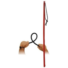 Гнучкий трубний елемент з PVC та шкіряним покриттям, 67 см, червоний