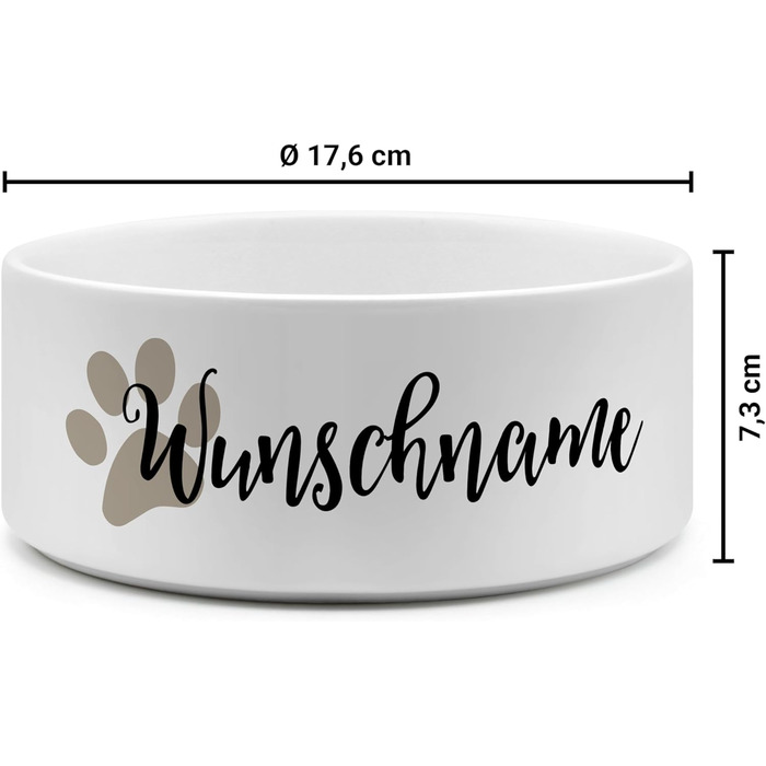 Персоналізована миска для собак PrintPlanet® з ім'ям або текстом - 950 мл, Layout 02