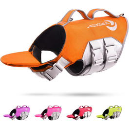 Жилет рятувальний для собак ThinkPet, помаранчевий, розмір L, з регулюванням та світловідбиваючими елементами