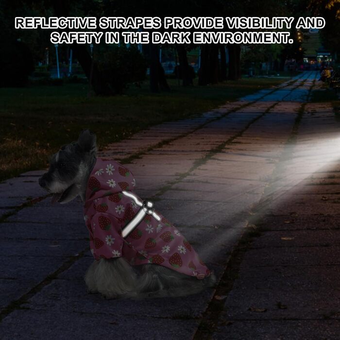 Водонепроникний дощовик для собак BeautyZoo з капюшоном та інтегрованим повідком для малих, середніх та великих собак, дівчаток та хлопчиків. Дощовик-пончо, одяг для собак S(Back 13.2', Chest 18.5', Neck 13.9') (XS(Back 10.5', Chest 16.9', Neck 12'), Полу