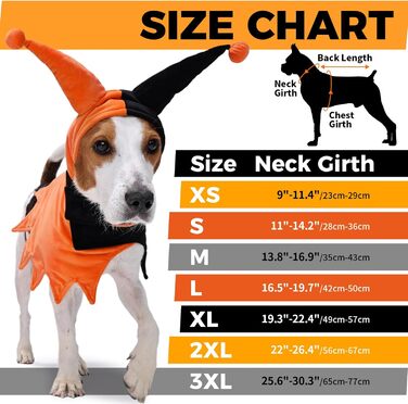 Костюм на Хелловін для собак Lelepet з капелюхом та накидкою, веселому костюму для домашніх тварин, косплей-одягу на Хелловін, для вечірки, на карнавал, святковий одяг для собак маленьких, середніх та великих розмірів (X-Small, помаранчевий/апельсиновий в