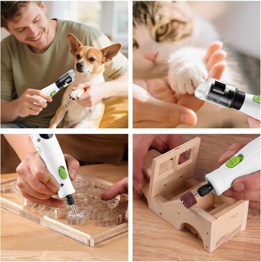 Електричний точило для собачих кігтів WORKPRO - точило для кігтів для собак, котів, 3 отвори, 6 швидкостей