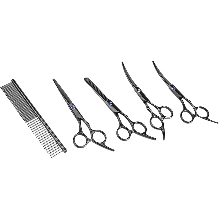 Професійний набір ножиць для грумінгу собак та котів, 7 шт.