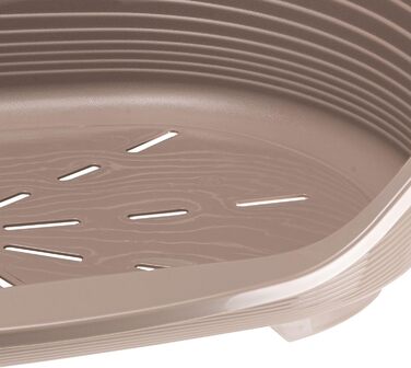 Крізьлювальне ліжко для собак та котів Ferplast Siesta Deluxe, пластикове, середнє, 74x48x25 см, сірий, миється, антиковзаюче