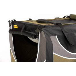 Транспортна переноска для собак 82x59x59 см, складана, CoolPet Box (оливковий)