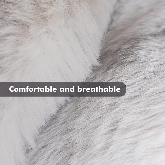 Ортопедичне ліжко для собак TOPCHANCES - 90x90x13 см, миється, пухнасте, для середніх собак, неслизьке, килимок-софа для домашніх тварин, сірий градієнт 95x95x13 см