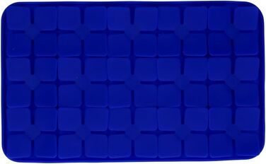 Килимок для собак з квітковим візерунком 21 x 34 см - Силіконовий повільний годівник, миється в посудомийній машині (Блакитний)