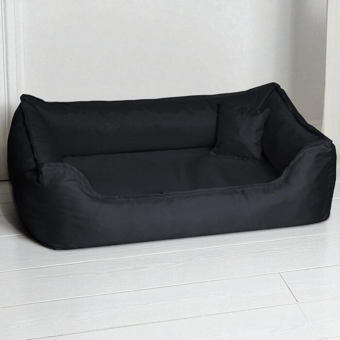 Ортопедичне ліжко для собак Tierlando® Donald, прямокутне, з матрацом з віскоеластичної піни, міцний оксфордський поліестер, неслизьке дно, 100x75 см, чорний