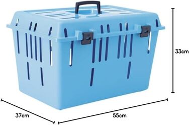 Транспортний бокс для тварин Pet Caddy II, кольоровий, 55x37x33 см