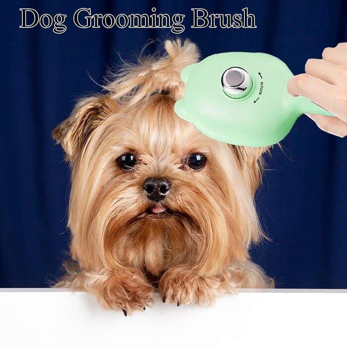 Щітка для собак маленьких порід самоочищувана - регульована, рожева та зелена