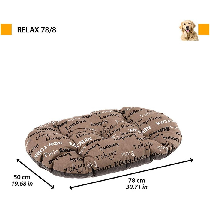 Ліжко для собак та котів FERPLAST - М'який килимок для собак середніх розмірів, 78 x 50 см, бавовна, бежевий