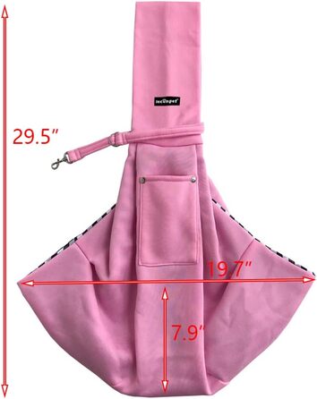 Сумка-переноска для собак Leconpet, сумка-переноска на плечі для домашніх тварин з кишенею для телефону, надійна застібка, замок безпеки, підходить для цуценят, маленьких собак та котів для подорожей на відкритому повітрі (Морський) (Рожевий)