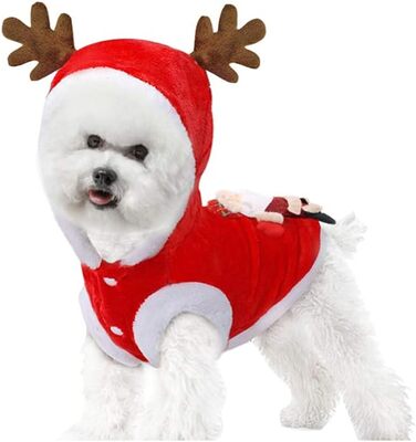 Костюм для собаки/кішки Holibanna на Новий рік: теплий зимовий костюм, тепла жилетка (S)