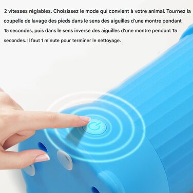 Автоматичний мийник лап для собак | USB-пристрій для миття лап тварин – контейнер для чищення лап для собак середніх та великих порід, блакитний