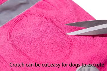 Теплий флісовий одяг для собак, зимовий, з довгими рукавами, для чотирилапих, регульований, для собак малих та середніх порід, розмір XS (фіолетовий)