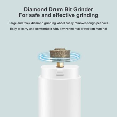 Електричний точило для собачих кігтів з LED-підсвічуванням, акумуляторний, для собак великих, середніх та малих порід, котів. Безшумний, безболісний точило для кігтів.