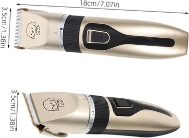 Електричний триммер для собак Yardwe - тиха та безпечна машинка для грумінгу тварин з титановим лезом