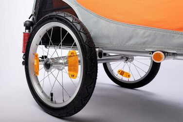 TrendPet Comfort Wagon M: Алюмінієвий причіп для собак з підвіскою, сірого кольору