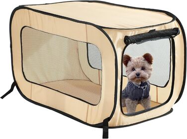 Складаний переносний будиночок-клітка для котів і собак Beatrice Home Fashions, 61x42x41 см, бежевий