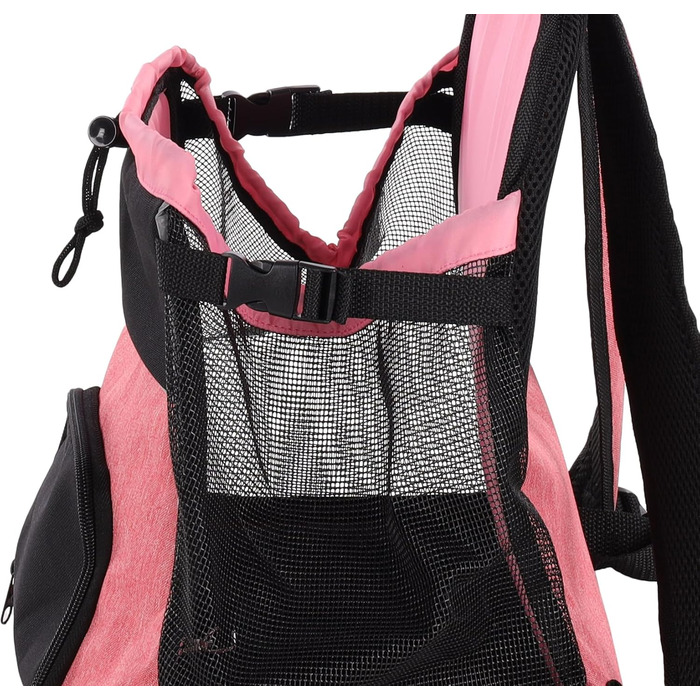 Сумка для собак Xanty на животі – рожева, 29x23x38 см – поліестер
