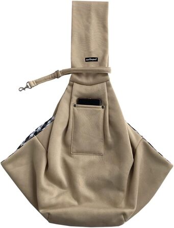 Сумка-переноска для собак Leconpet, сумочка для тварин на плече з кишенею для телефону, надійна застібка, замок безпеки, підходить для цуценят, маленьких собак та котів для прогулянок на відкритому повітрі (Хакі)