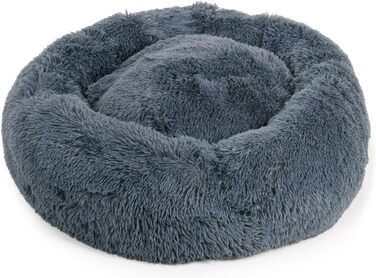 Крісло-гніздишко для собак Ceddie - м'яке, зручне, діаметр 100 см, темно-сірий