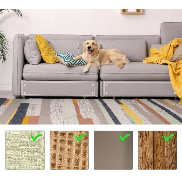 Захисна плівка-накладка для диванів та крісел від кігтів кота, самоклеючий рулон-дряпалка 5м x 30см