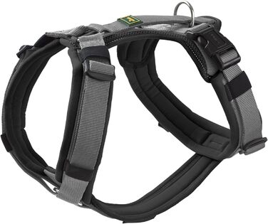 Нашийник для собак HUNTER Maldon, чорний/сірий, XS: м'який, комфортний, з 3M Scotchlite, 4-разове регулювання, з м'яким ручним захопленням