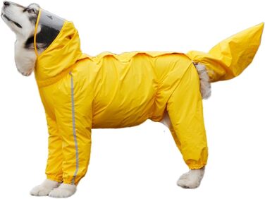 Зимовий теплий куртка для собак з отвором для повідка - жовтий, 11XL