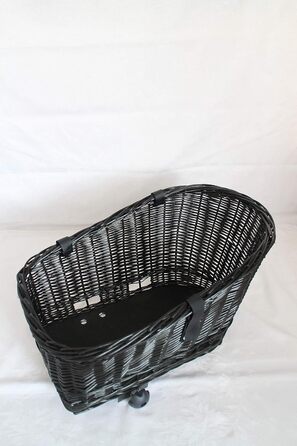 Кошик для велосипеда для перевезення багажу з плетеної лози з металевою сіткою (без подушки)