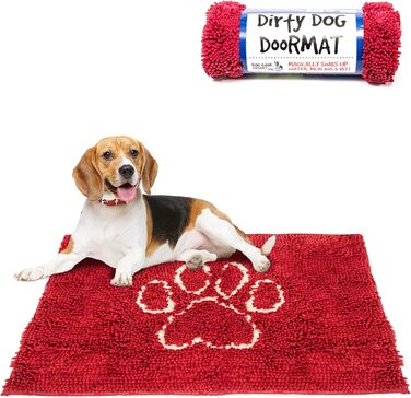 Килимок для собак Dog Gone Smart Dirty Dog: швидковисихаючий, з антиковзким покриттям, для чистого підлого – надзвичайно поглинаючий, придатний для прання, каштанового кольору, 51 x 79 см